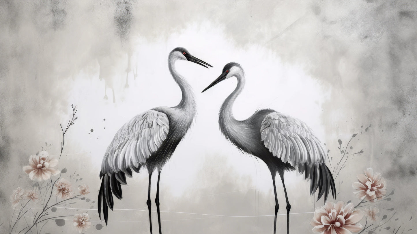 Prezentacja całego wzoru fototapety o nazwie Graceful Pair