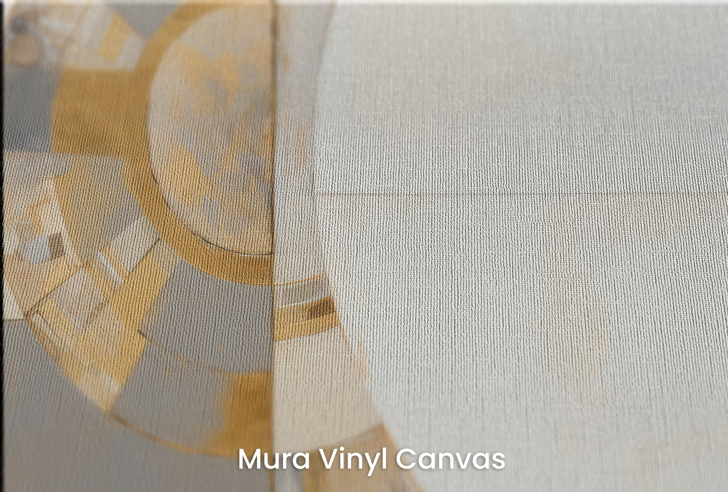 Zbliżenie na artystyczną fototapetę o nazwie GOLDEN AXIS SYMMETRY na podłożu Mura Vinyl Canvas - faktura naturalnego płótna.