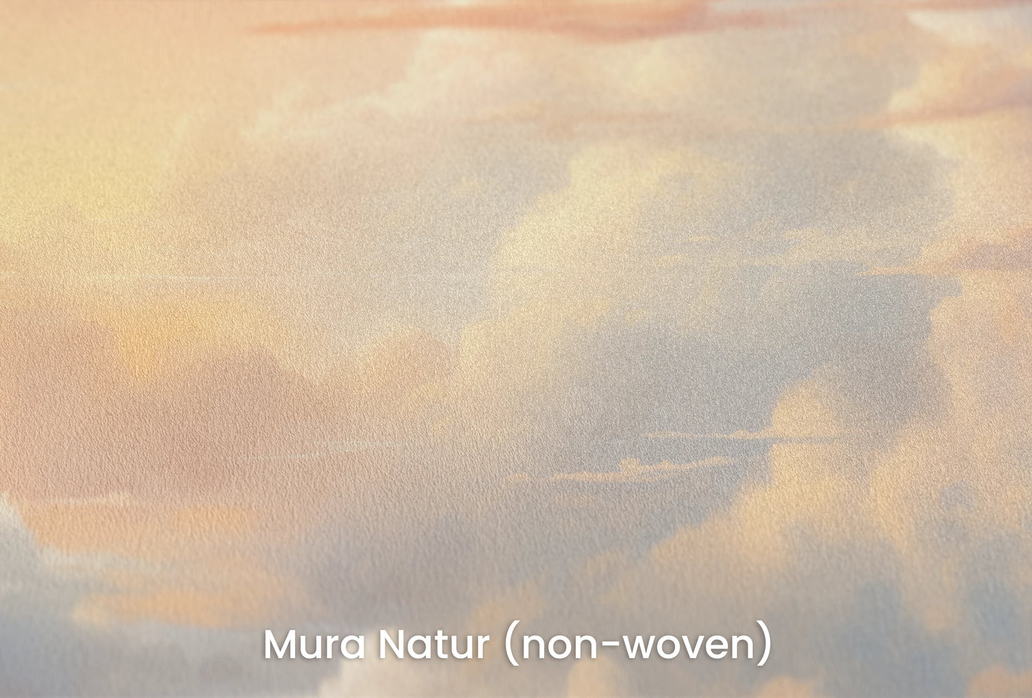 Zbliżenie na artystyczną fototapetę o nazwie Golden Serenity na podłożu Mura Natur (non-woven) - naturalne i ekologiczne podłoże.