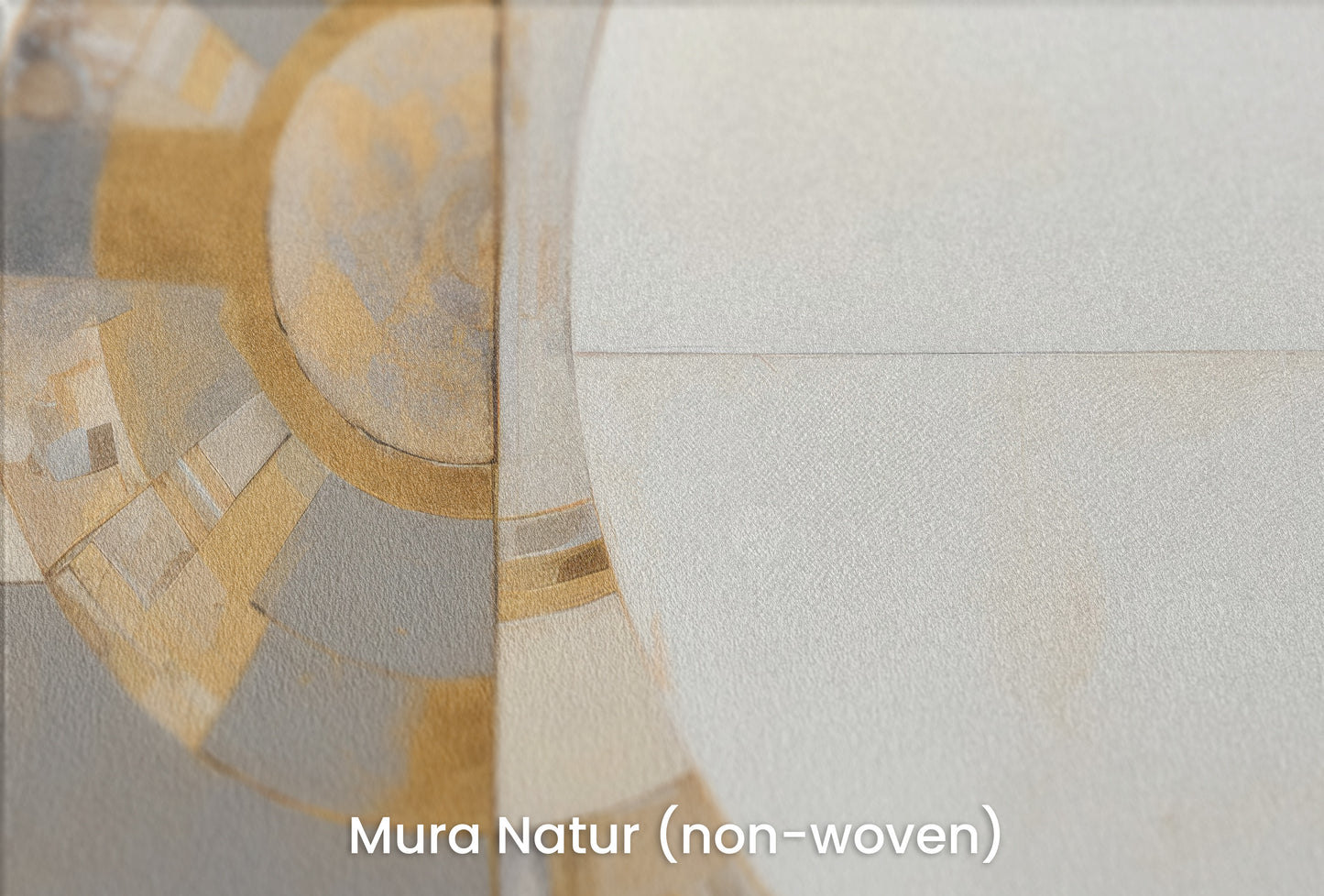 Zbliżenie na artystyczną fototapetę o nazwie GOLDEN AXIS SYMMETRY na podłożu Mura Natur (non-woven) - naturalne i ekologiczne podłoże.