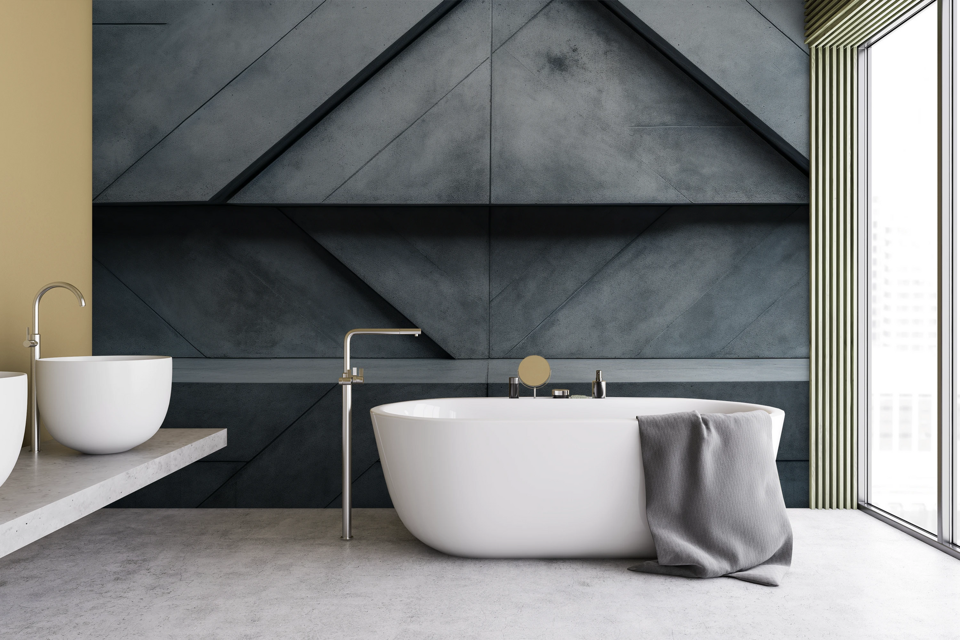 Fototapeta malowana o nazwie Urban Angles pokazana w aranżacji wnętrza.