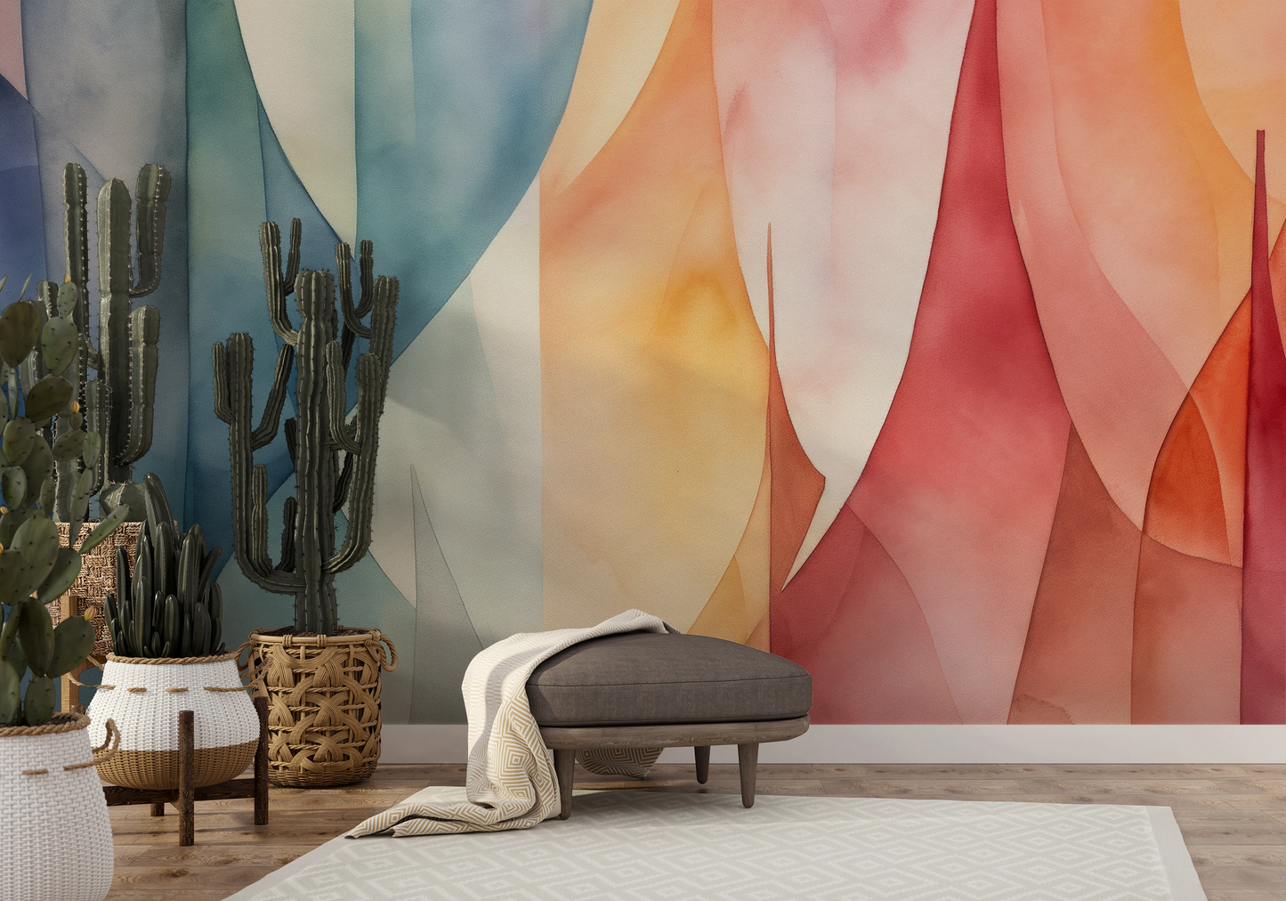 Fototapeta o nazwie Geometric Pastel użyta w aranzacji wnętrza.