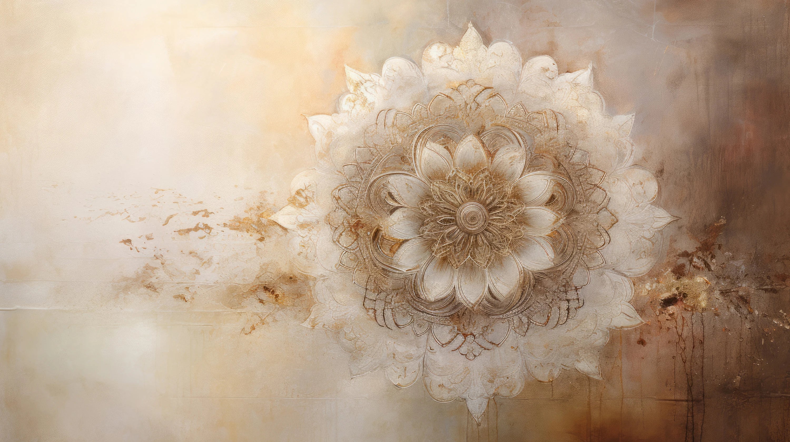 Mustervorschau: Prezentacja całego wzoru fototapety o nazwie Golden Bloom