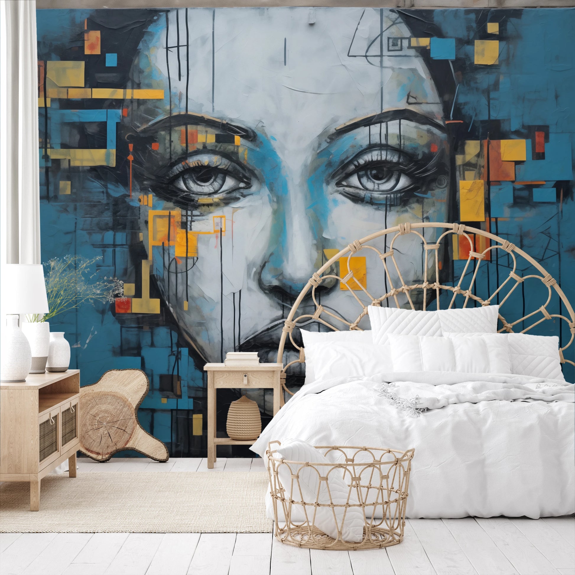 Fototapeta artystyczna o nazwie Urban Gaze pokazana w aranżacji wnętrza.