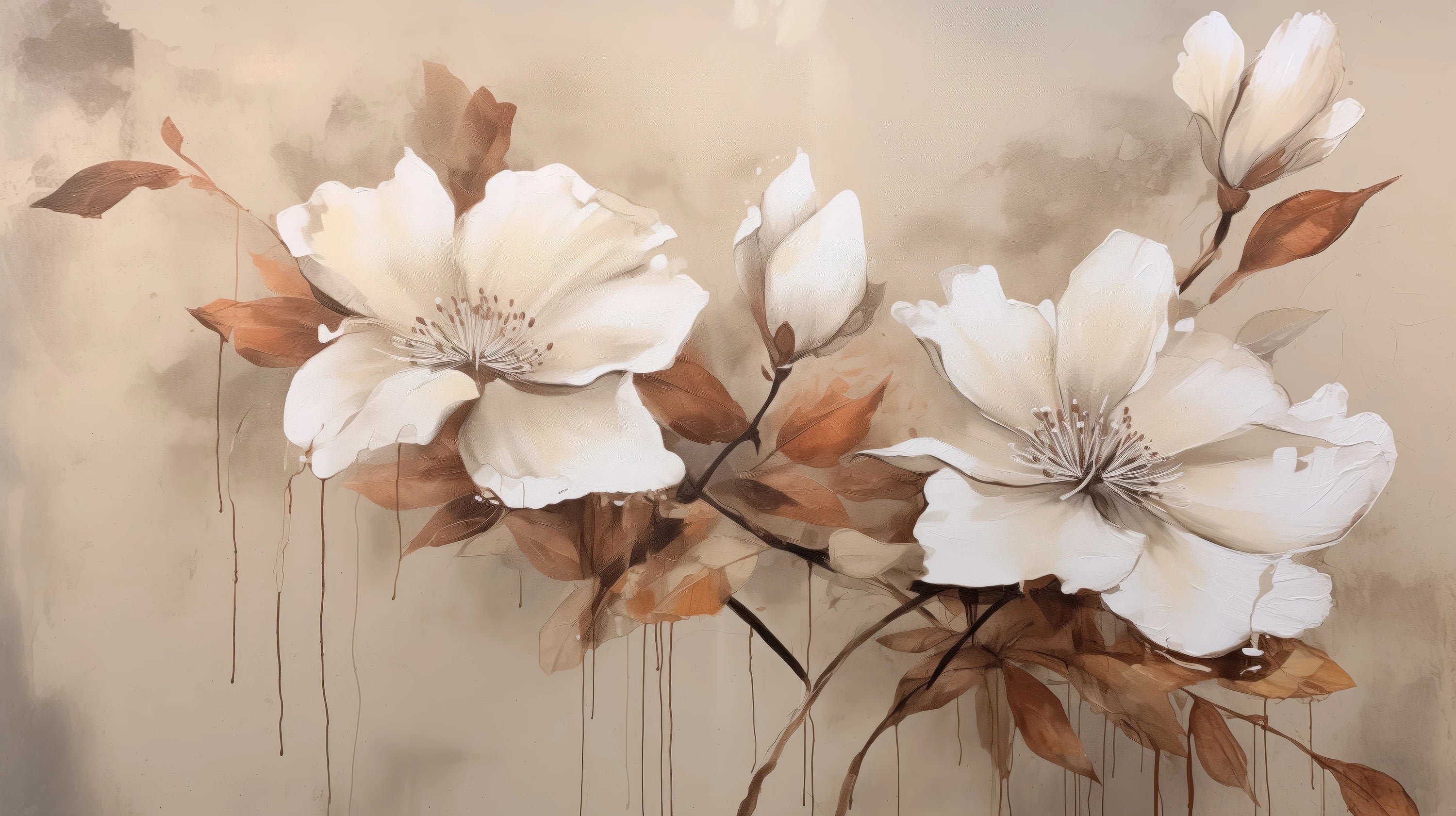 Mustervorschau: Prezentacja całego wzoru fototapety o nazwie Magnolia Elegance