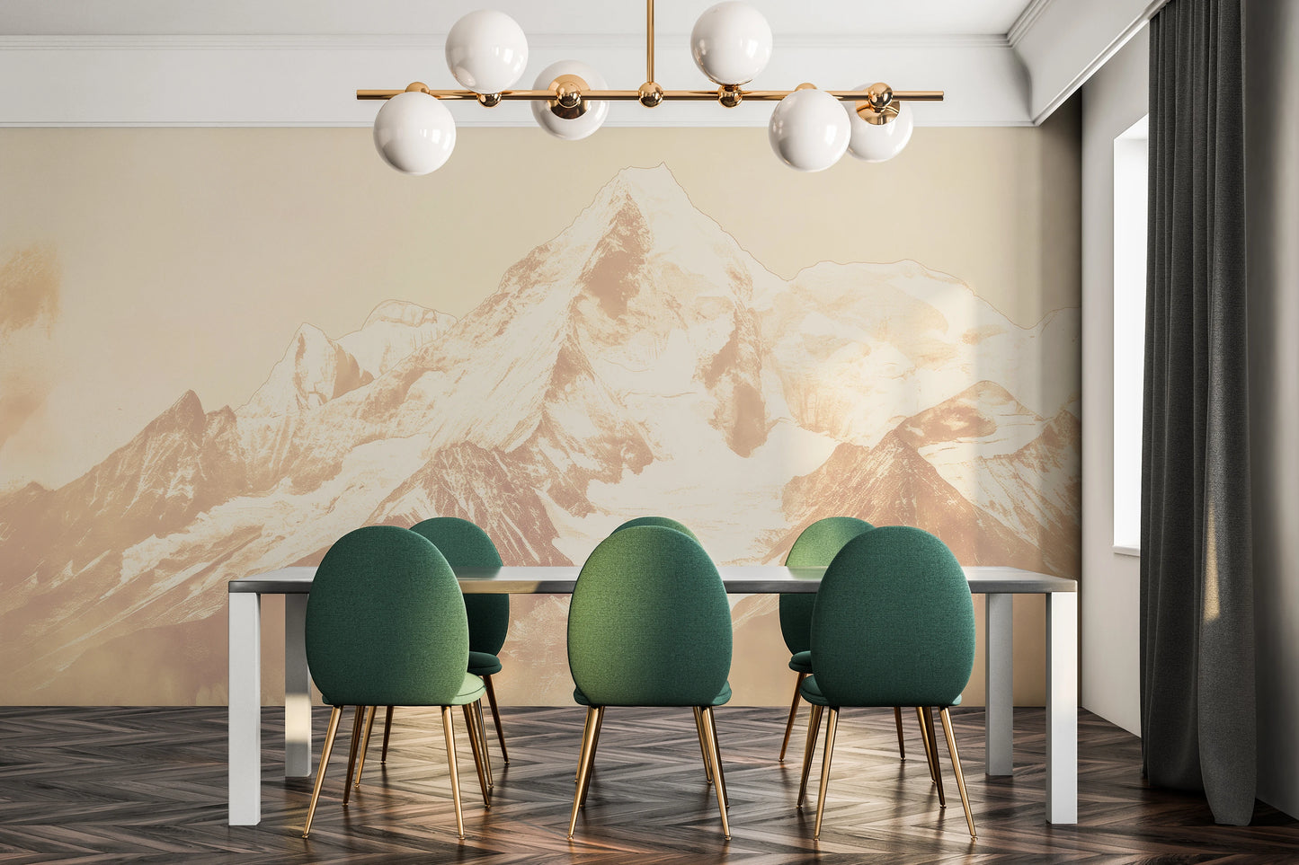 Fototapeta o nazwie Sepia Summit #2 użyta w aranzacji wnętrza.