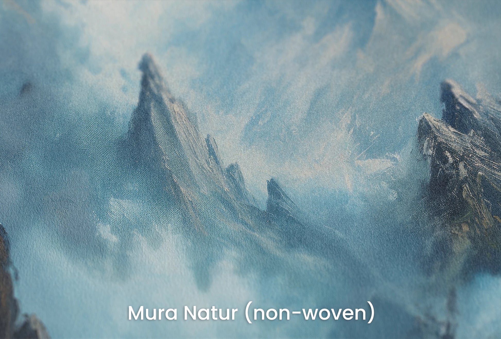 Zbliżenie na artystyczną fototapetę o nazwie Stormy Ascent na podłożu Mura Natur (non-woven) - naturalne i ekologiczne podłoże.