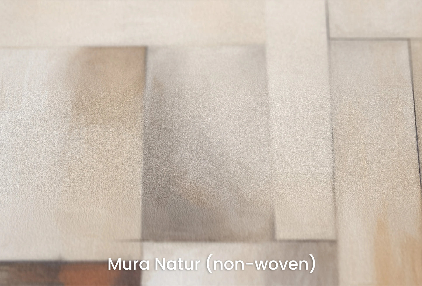 Zbliżenie na artystyczną fototapetę o nazwie Harmonious Earth Tones na podłożu Mura Natur (non-woven) - naturalne i ekologiczne podłoże.
