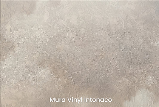 Zbliżenie na artystyczną fototapetę o nazwie GENTLE GLOW OF DUSK CANVAS na podłożu Mura Vinyl Intonaco - struktura tartego tynku.