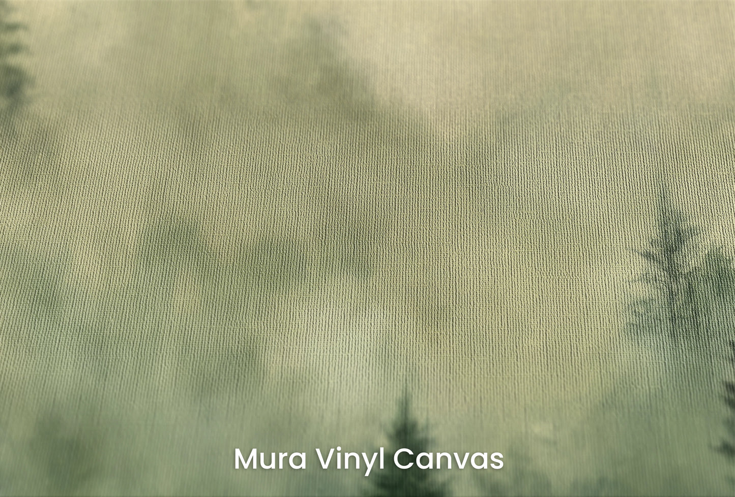 Zbliżenie na artystyczną fototapetę o nazwie Tajemniczy Las na podłożu Mura Vinyl Canvas - faktura naturalnego płótna.