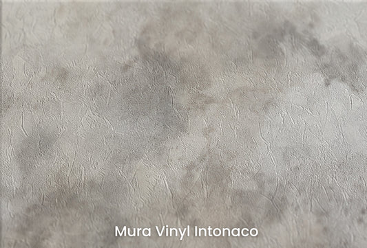 Zbliżenie na artystyczną fototapetę o nazwie WHISPERING STORM CANVAS na podłożu Mura Vinyl Intonaco - struktura tartego tynku.