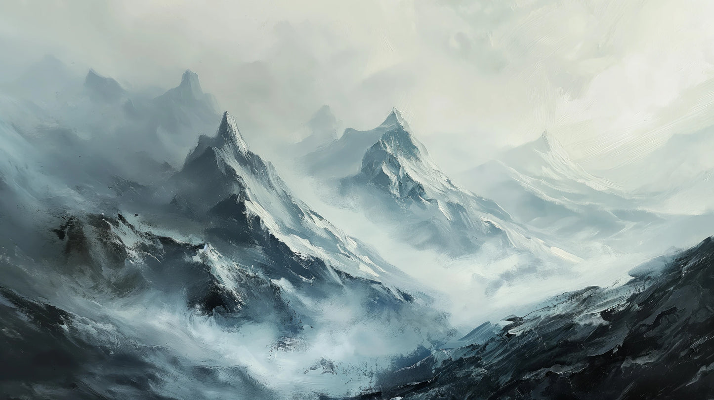 Prezentacja całego wzoru fototapety o nazwie Frostbound Majesty