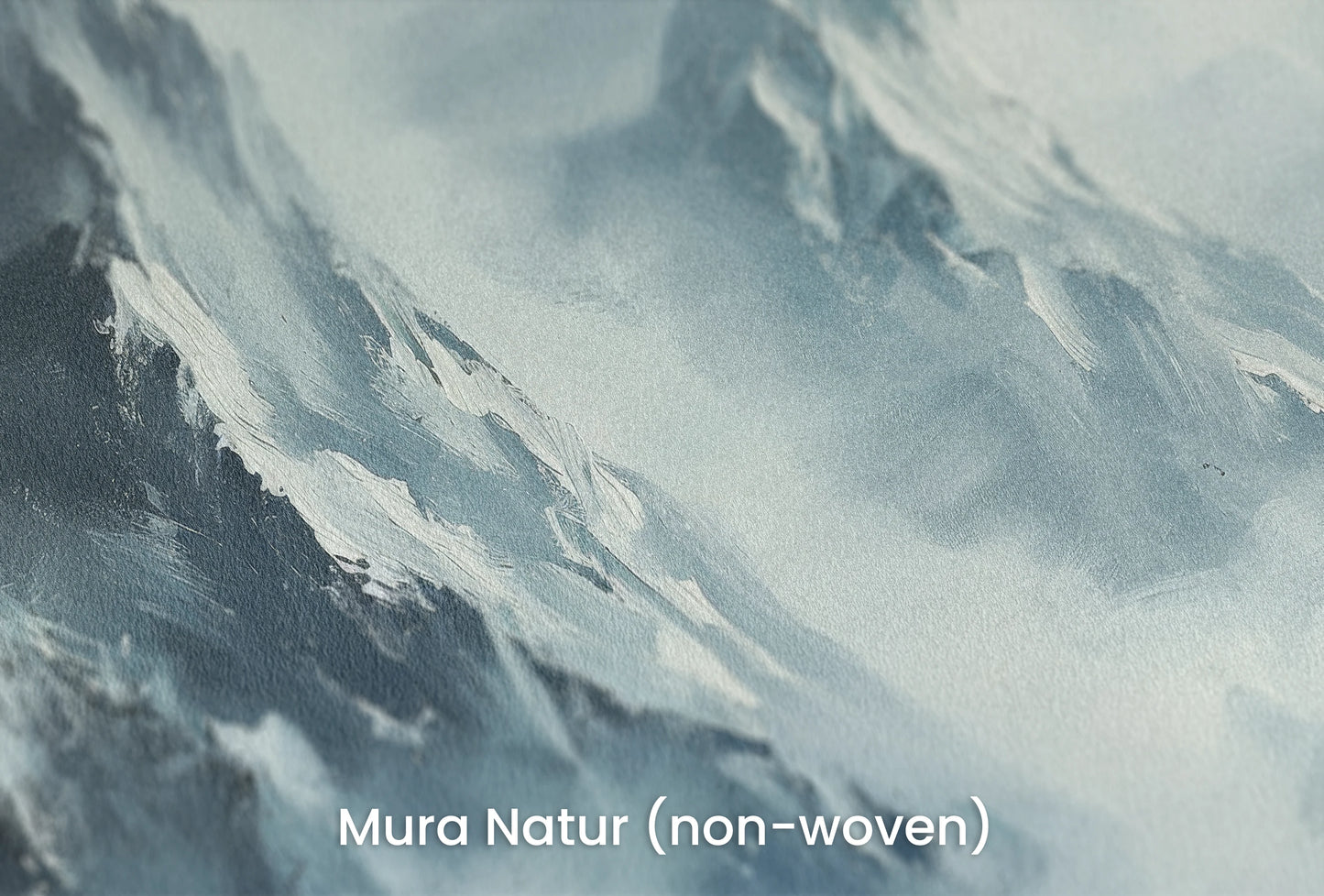 Zbliżenie na artystyczną fototapetę o nazwie Frostbound Majesty na podłożu Mura Natur (non-woven) - naturalne i ekologiczne podłoże.