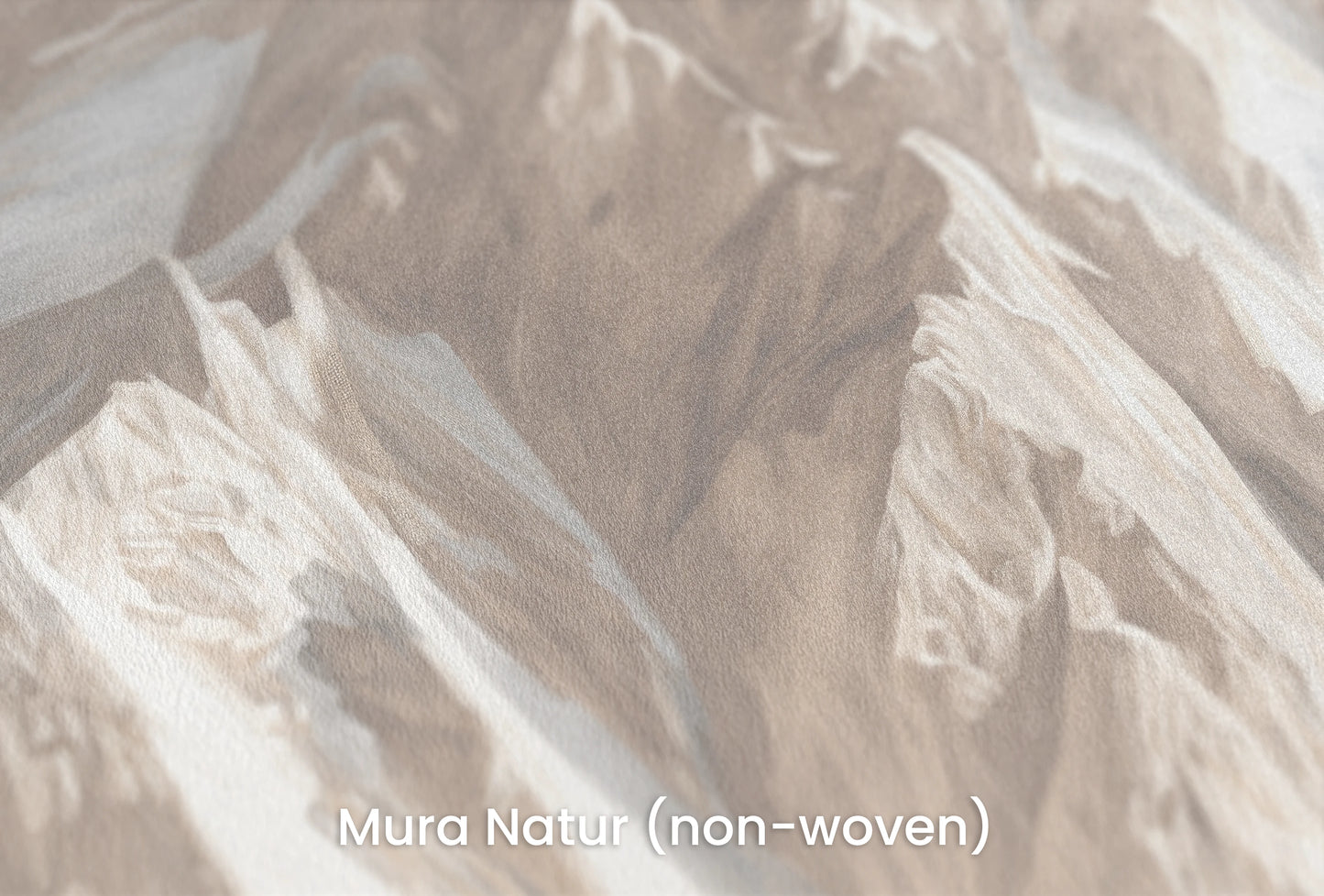 Zbliżenie na artystyczną fototapetę o nazwie Serene Altitude na podłożu Mura Natur (non-woven) - naturalne i ekologiczne podłoże.