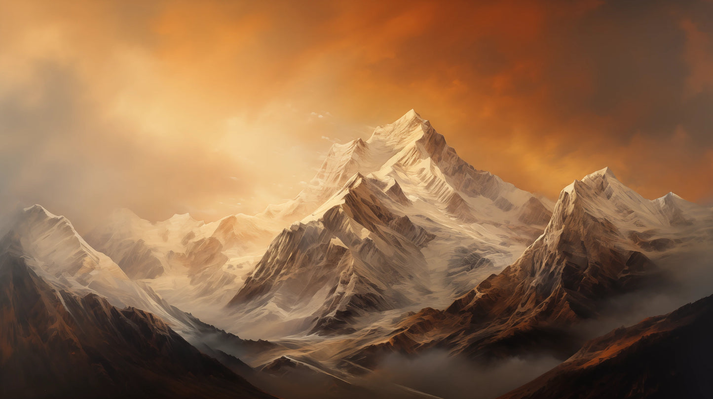 Prezentacja całego wzoru fototapety o nazwie Fiery Skyline