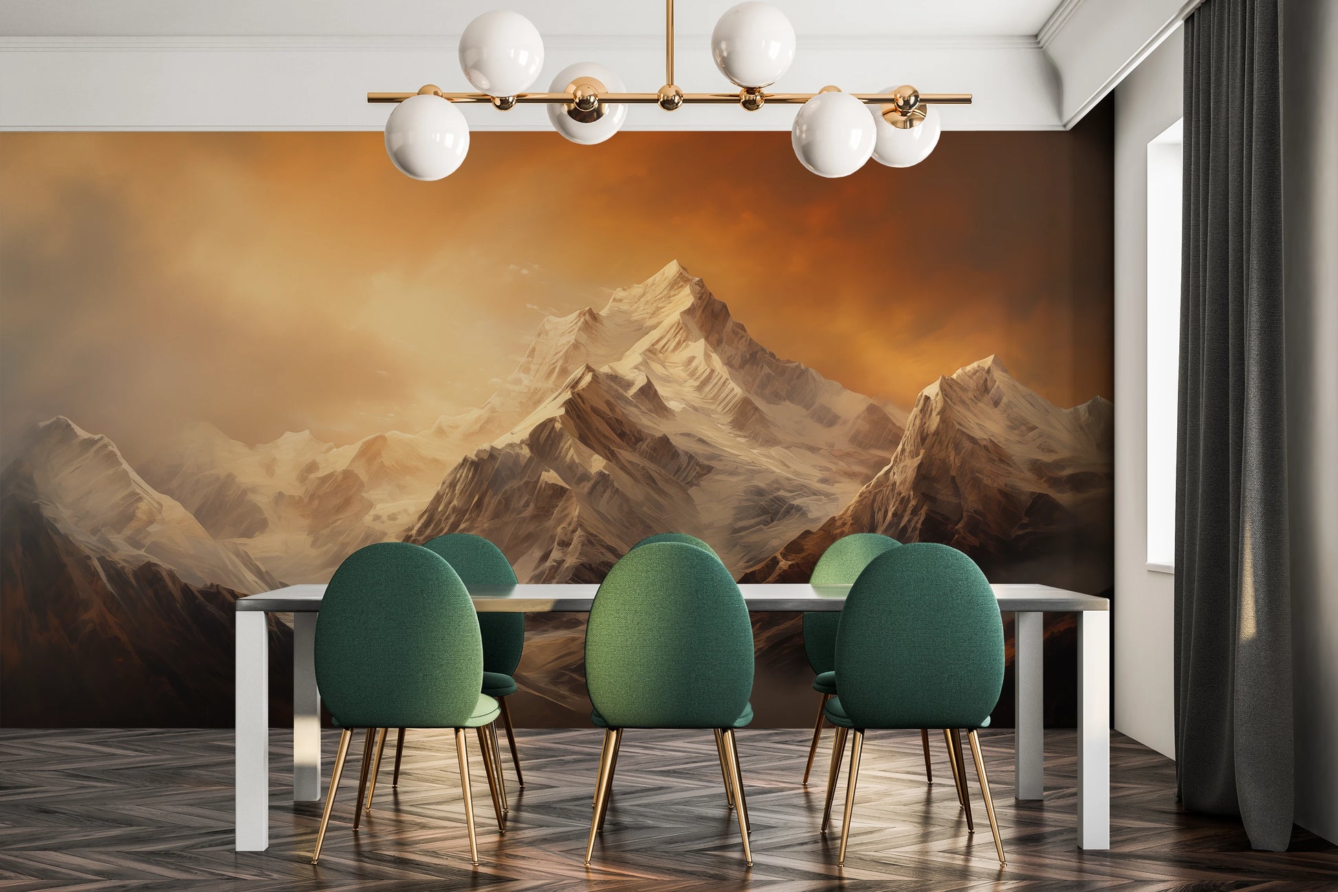 Fototapeta o nazwie Fiery Skyline użyta w aranzacji wnętrza.