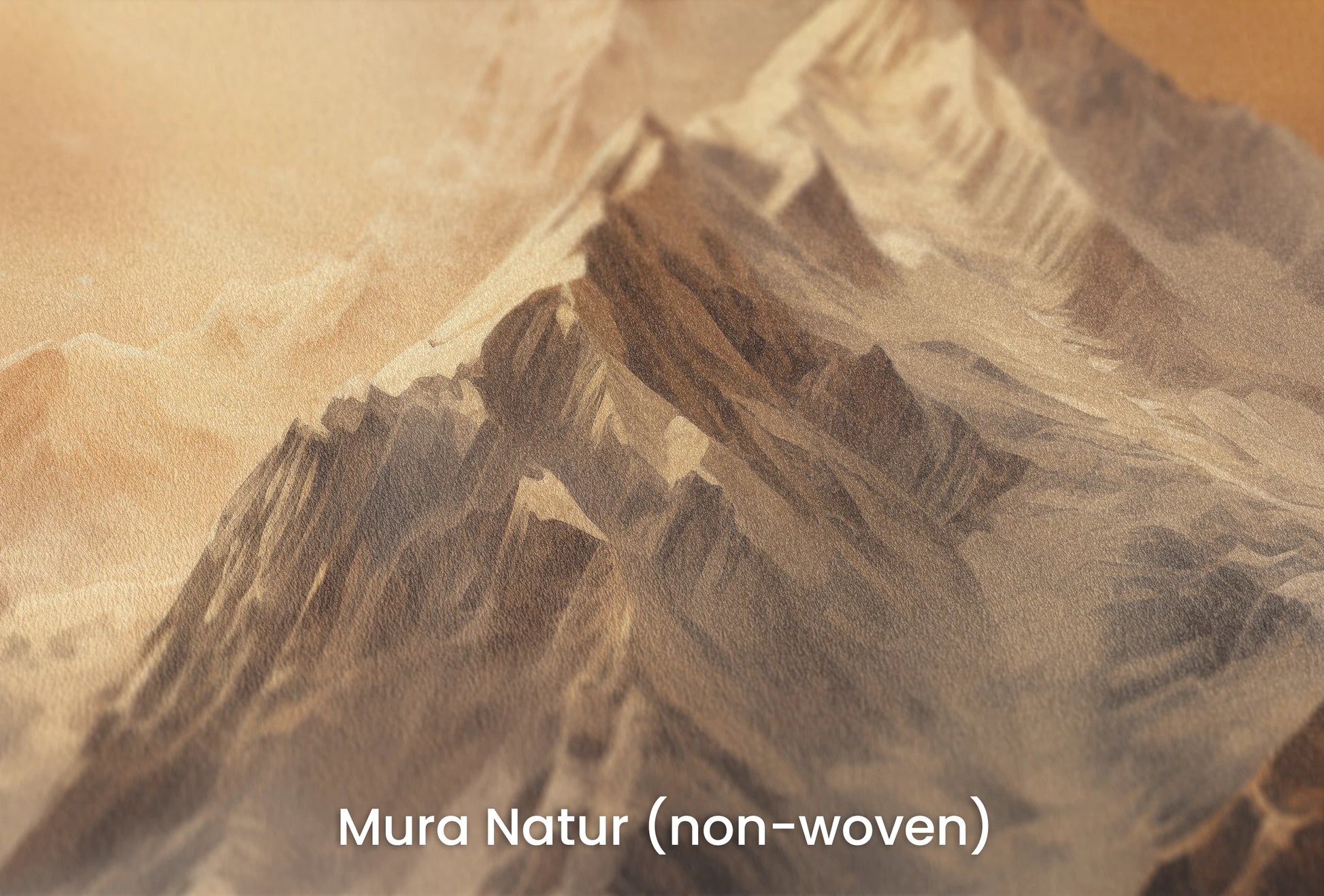 Zbliżenie na artystyczną fototapetę o nazwie Fiery Skyline na podłożu Mura Natur (non-woven) - naturalne i ekologiczne podłoże.