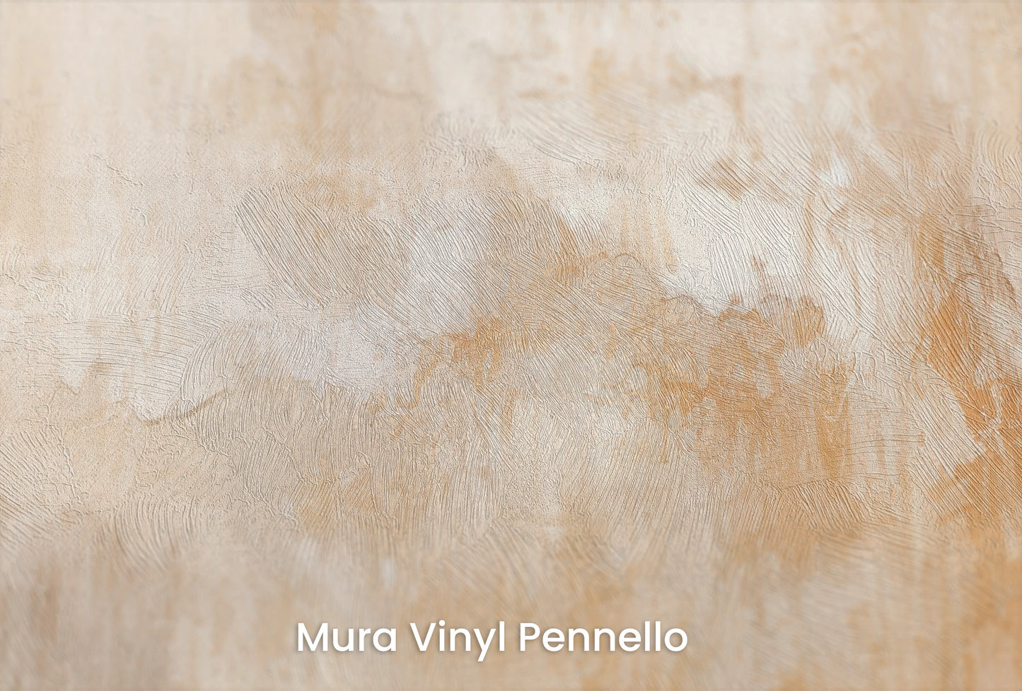 Zbliżenie na artystyczną fototapetę o nazwie Creamy Canvas #2 na podłożu Mura Vinyl Pennello - faktura pociągnięć pędzla malarskiego.