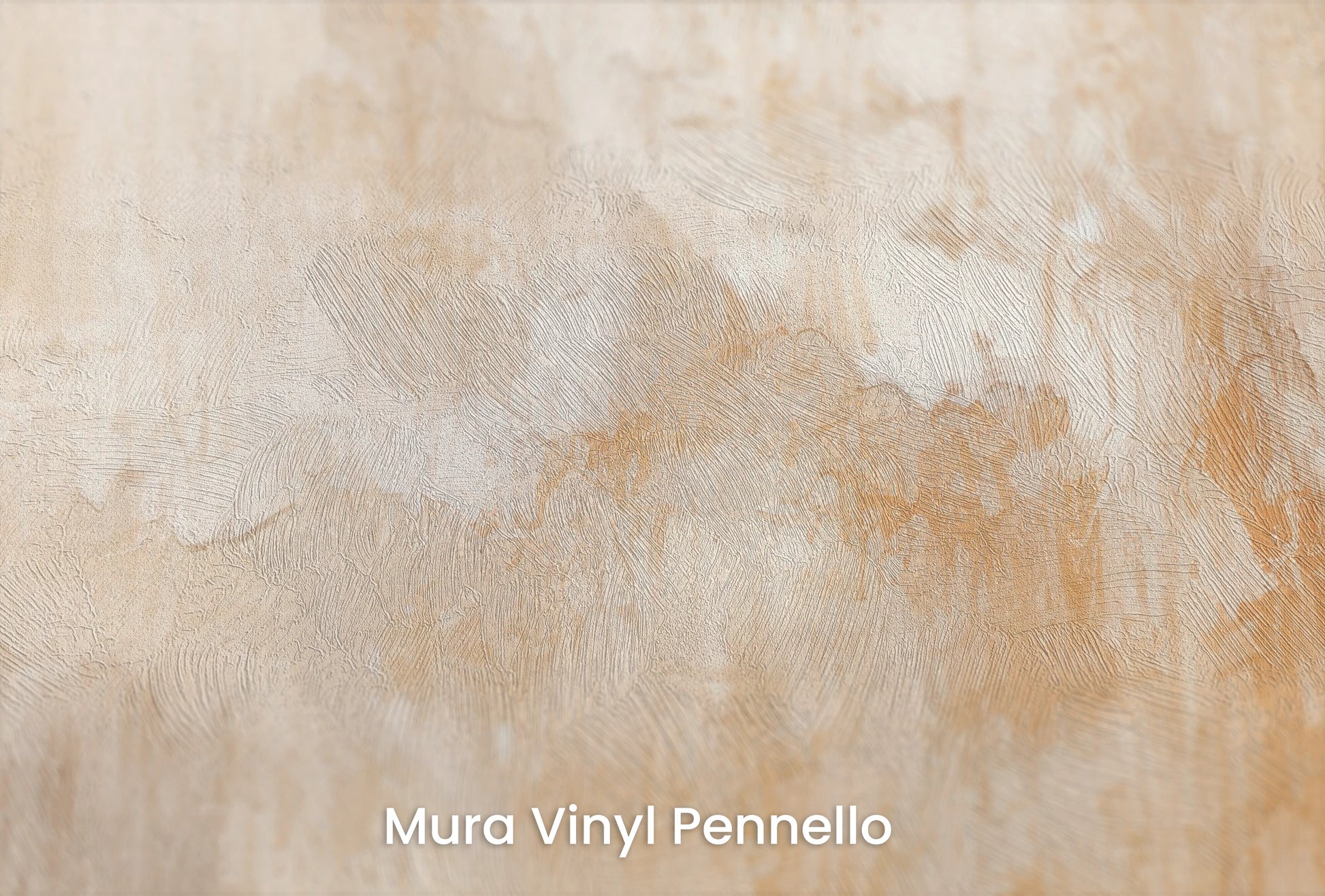 Zbliżenie na artystyczną fototapetę o nazwie Creamy Canvas #2 na podłożu Mura Vinyl Pennello - faktura pociągnięć pędzla malarskiego.
