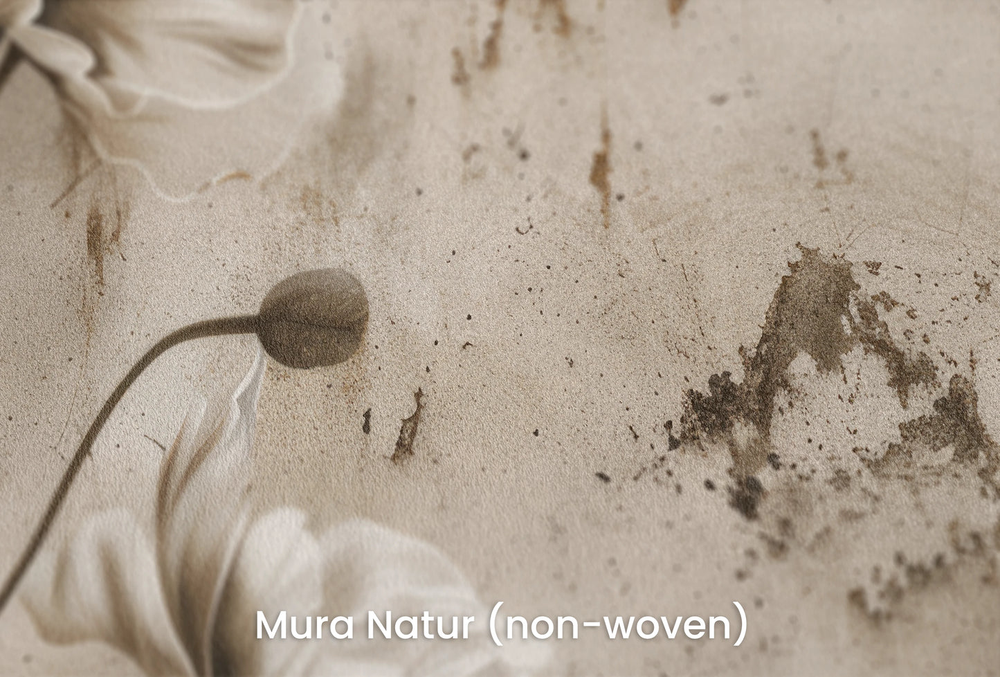 Zbliżenie na artystyczną fototapetę o nazwie Monochrome Elegance na podłożu Mura Natur (non-woven) - naturalne i ekologiczne podłoże.