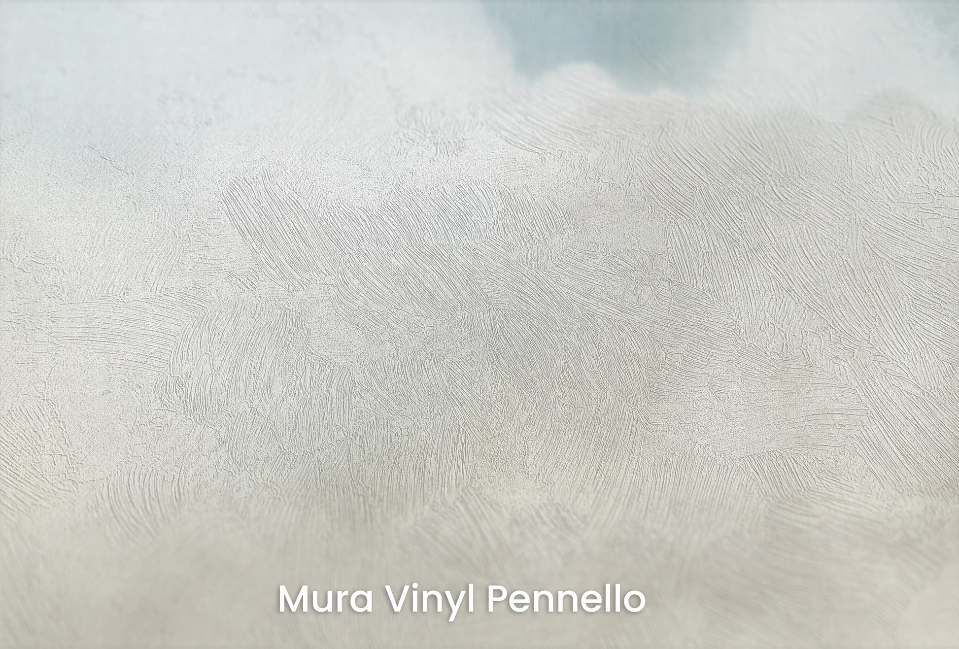 Zbliżenie na artystyczną fototapetę o nazwie CLOUDY EMINENCE CANVAS na podłożu Mura Vinyl Pennello - faktura pociągnięć pędzla malarskiego.