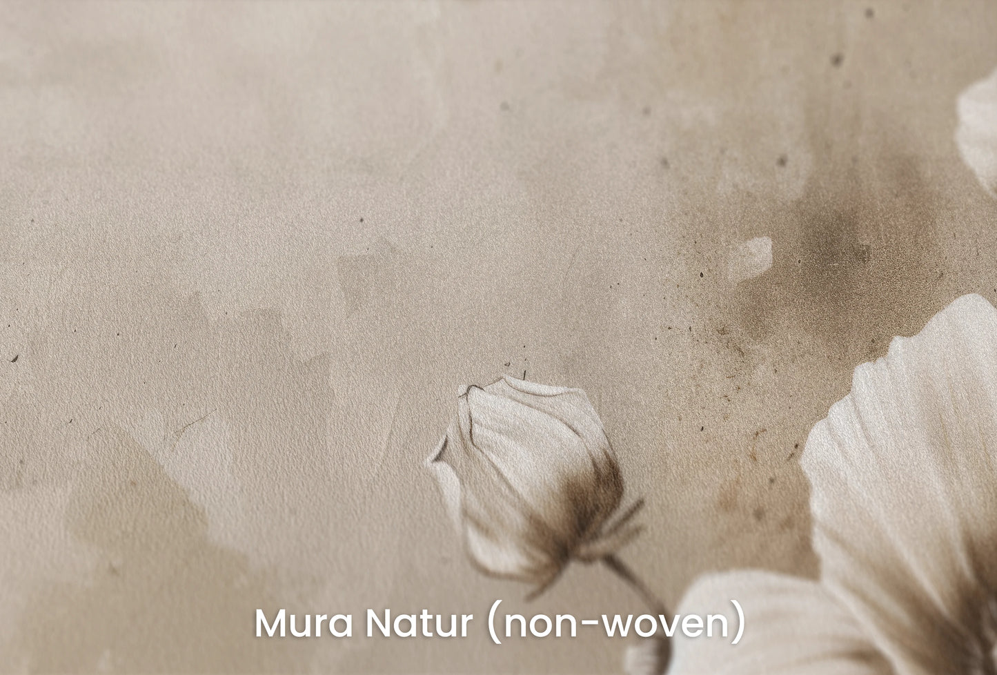 Zbliżenie na artystyczną fototapetę o nazwie Modern Purity na podłożu Mura Natur (non-woven) - naturalne i ekologiczne podłoże.