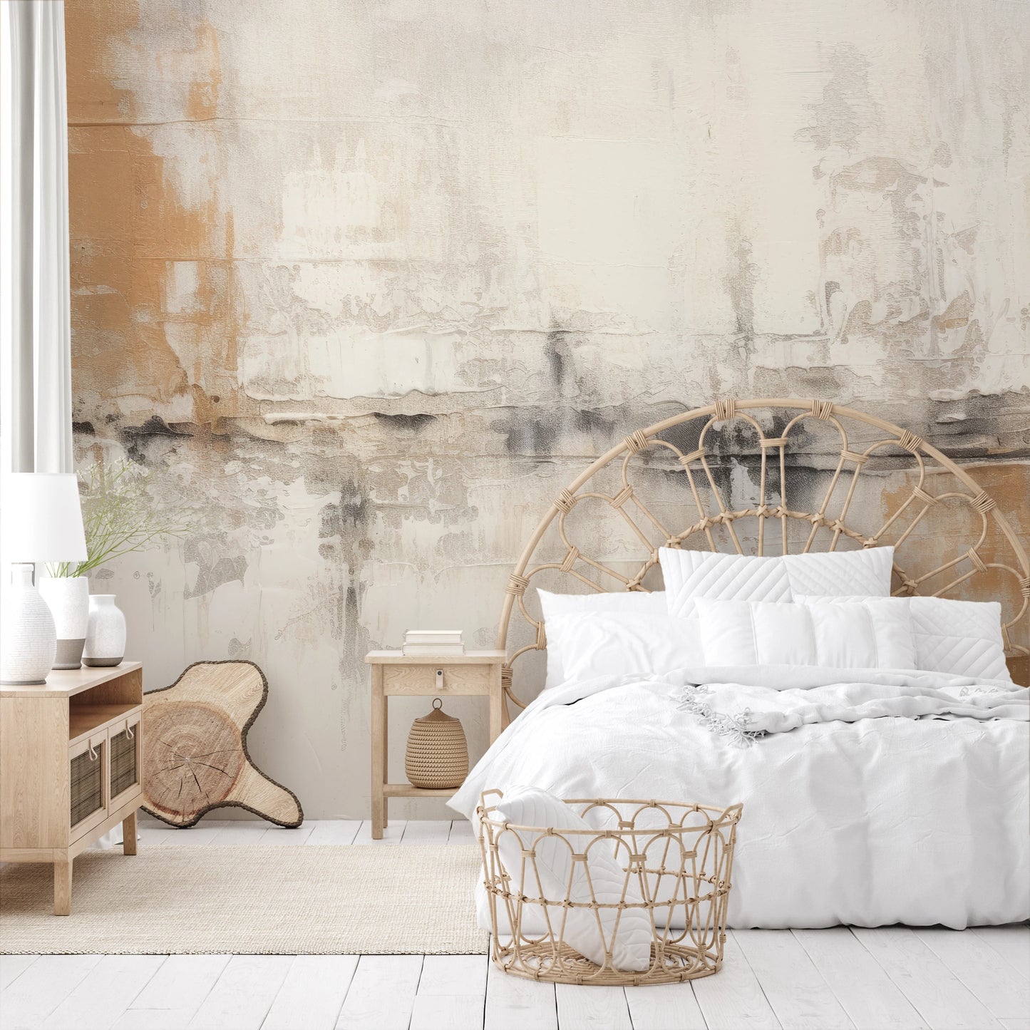 Wzór fototapety o nazwie Golden Patina pokazanej w kontekście pomieszczenia.