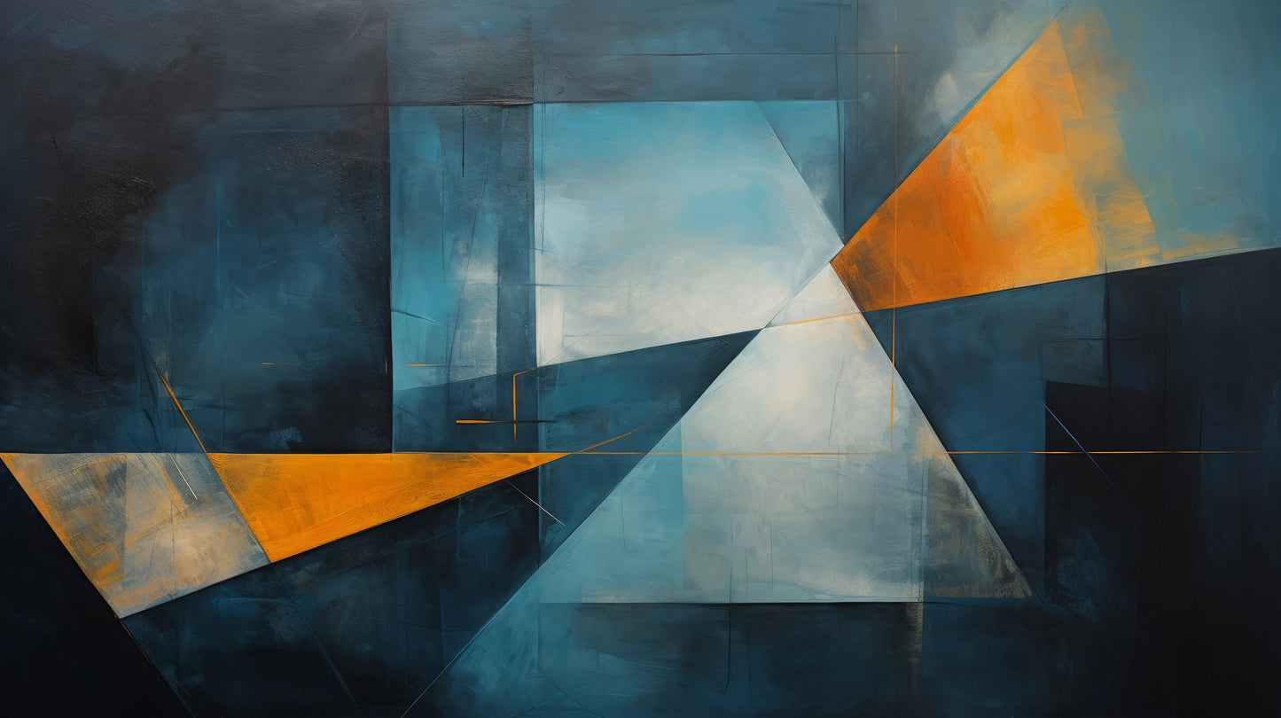 Prezentacja całego wzoru fototapety o nazwie Geometric Sunrise #3