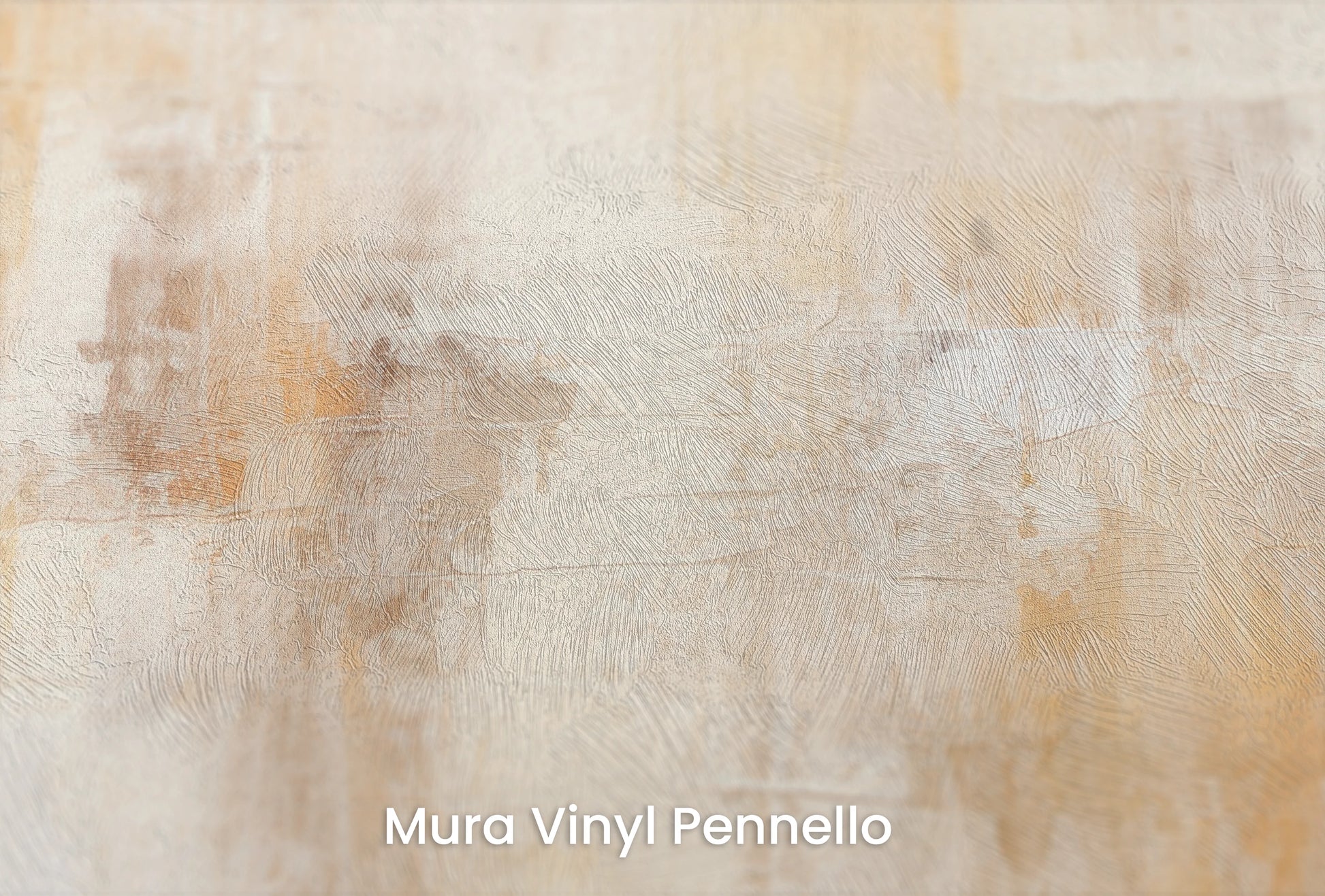 Zbliżenie na artystyczną fototapetę o nazwie Amber Whisper na podłożu Mura Vinyl Pennello - faktura pociągnięć pędzla malarskiego.