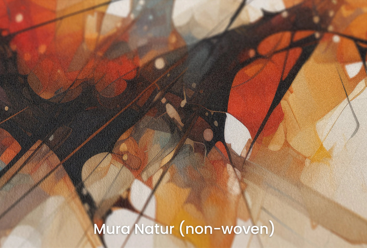 Zbliżenie na artystyczną fototapetę o nazwie Abstract Dynamics #3 na podłożu Mura Natur (non-woven) - naturalne i ekologiczne podłoże.