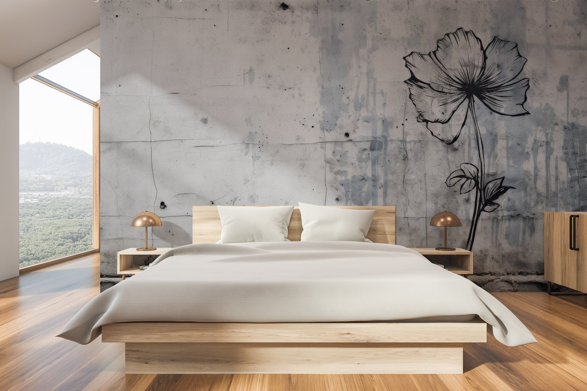 Fototapeta o nazwie URBAN BLOSSOM użyta w aranzacji wnętrza.