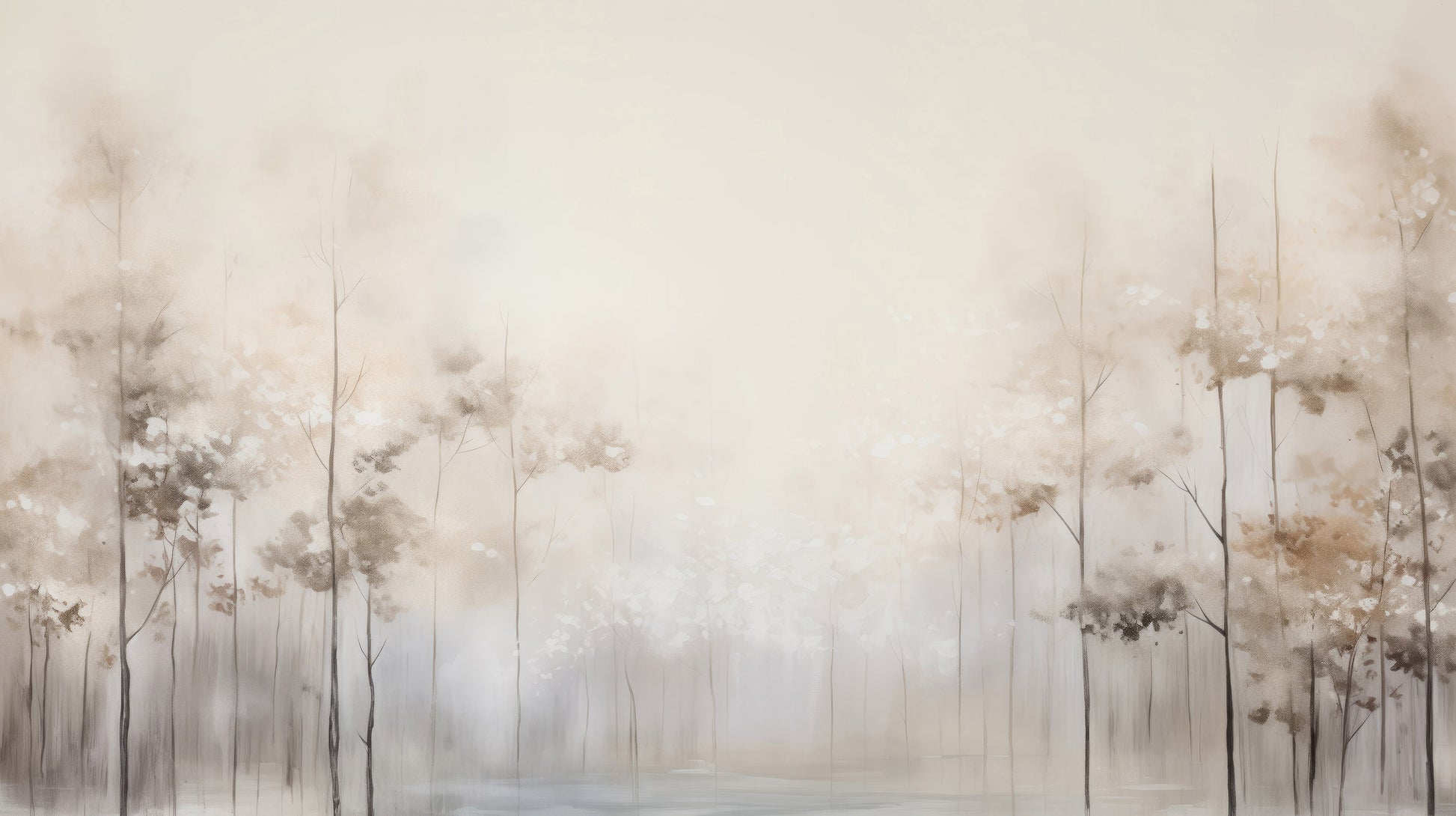 Prezentacja całego wzoru fototapety o nazwie ETHEREAL GARDEN GLIMMER