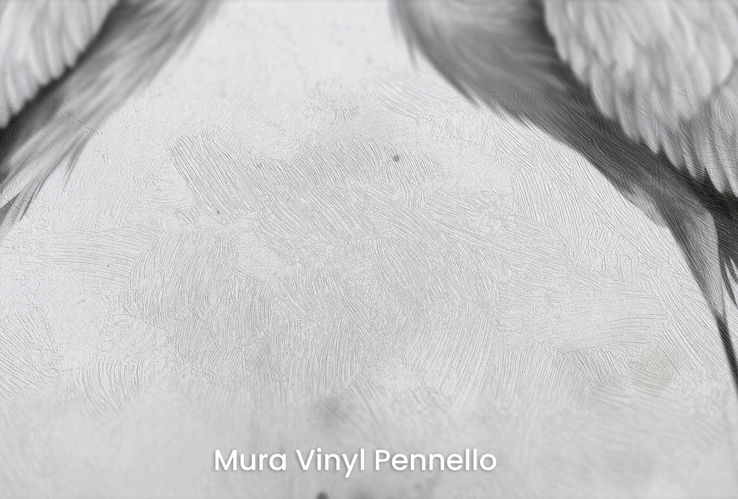 Zbliżenie na artystyczną fototapetę o nazwie Celestial Dance na podłożu Mura Vinyl Pennello - faktura pociągnięć pędzla malarskiego.