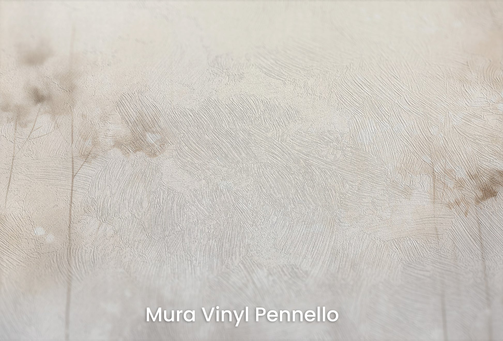 Zbliżenie na artystyczną fototapetę o nazwie ETHEREAL GARDEN GLIMMER na podłożu Mura Vinyl Pennello - faktura pociągnięć pędzla malarskiego.