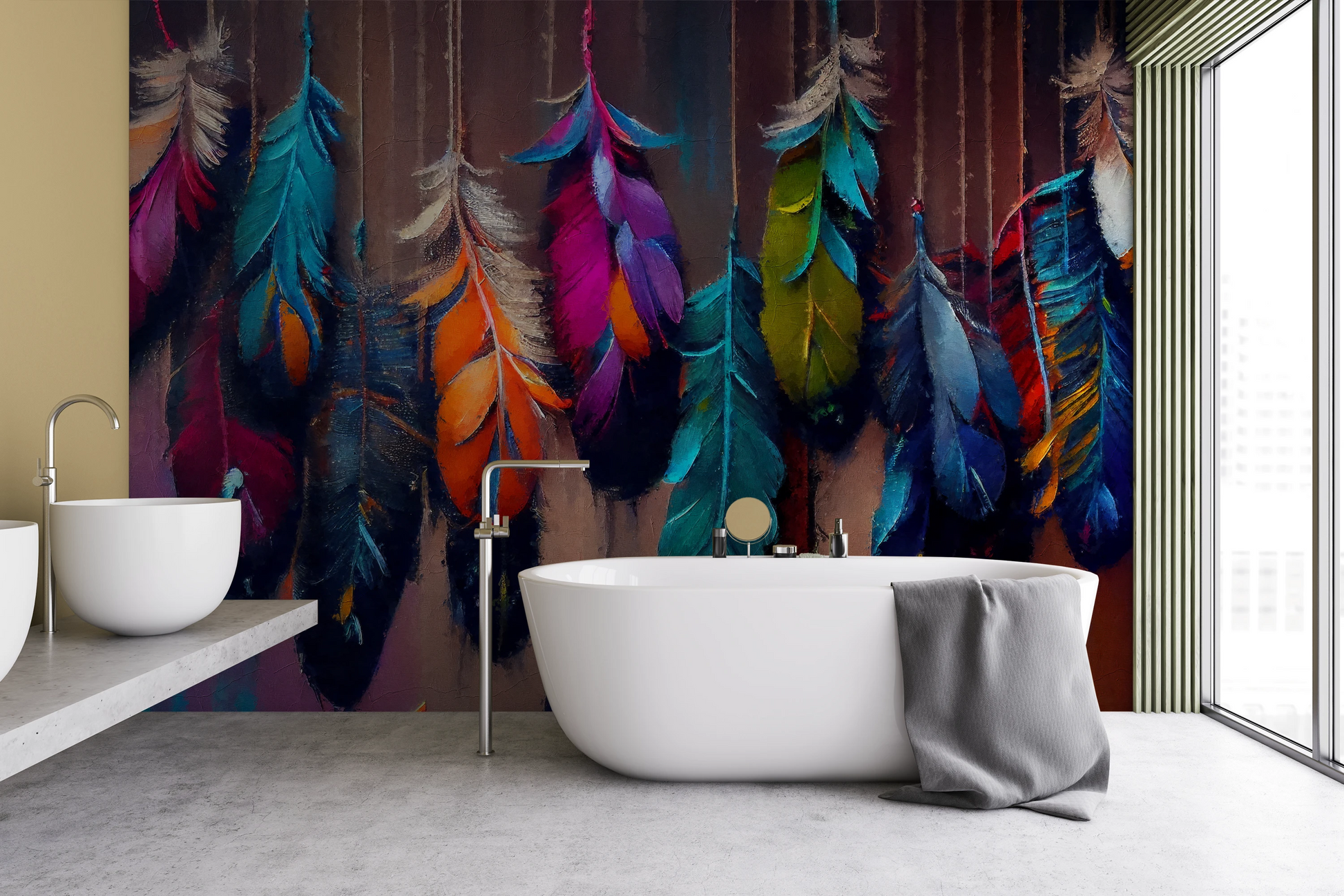 Fototapeta o nazwie Mystic Feathers użyta w aranzacji wnętrza.