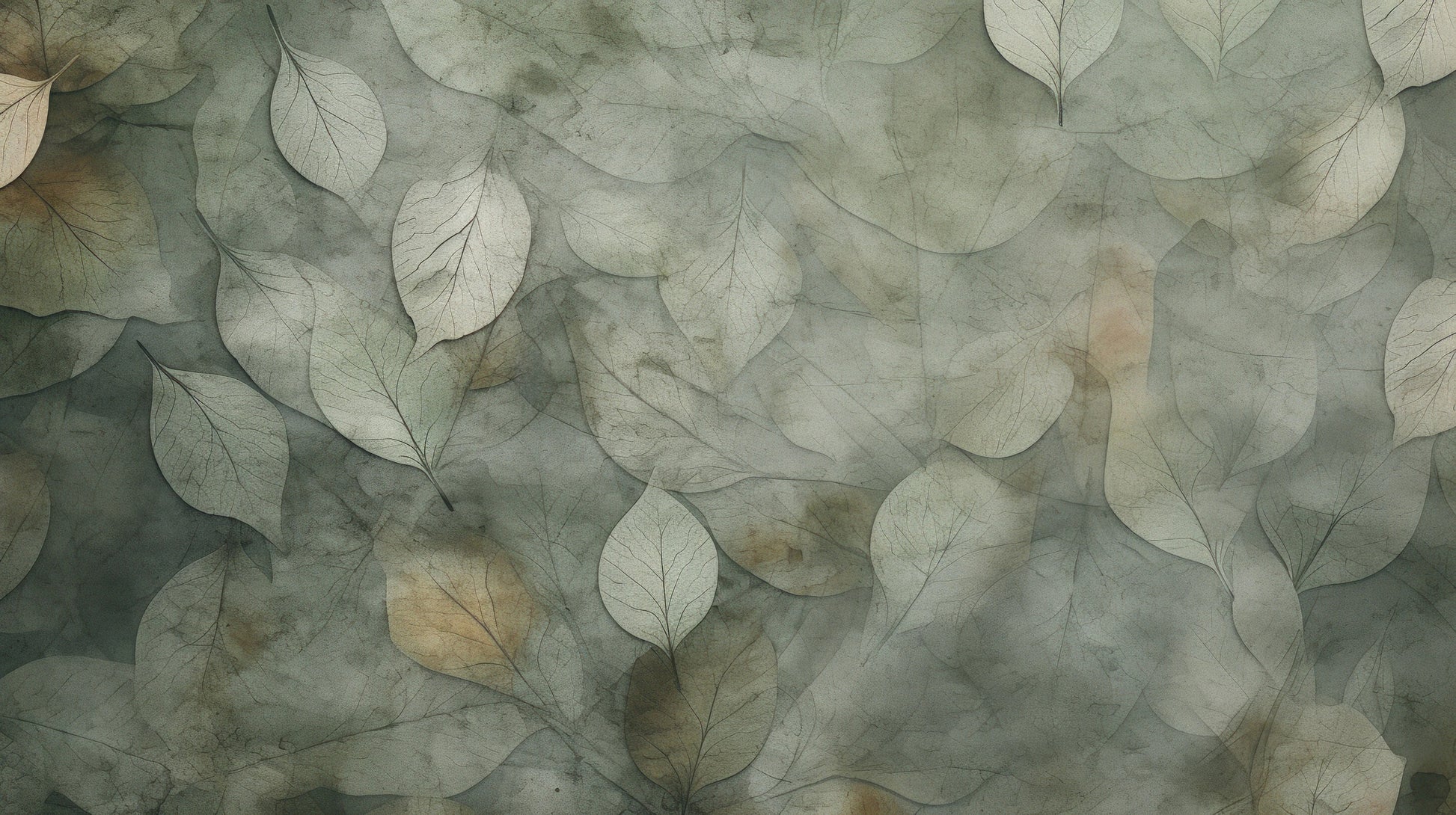 Prezentacja całego wzoru fototapety o nazwie Ethereal Foliage