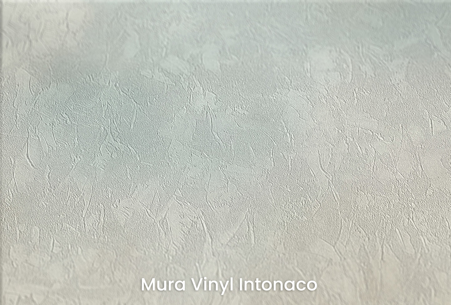 Zbliżenie na artystyczną fototapetę o nazwie SERENE SKYLINE CANVAS na podłożu Mura Vinyl Intonaco - struktura tartego tynku.