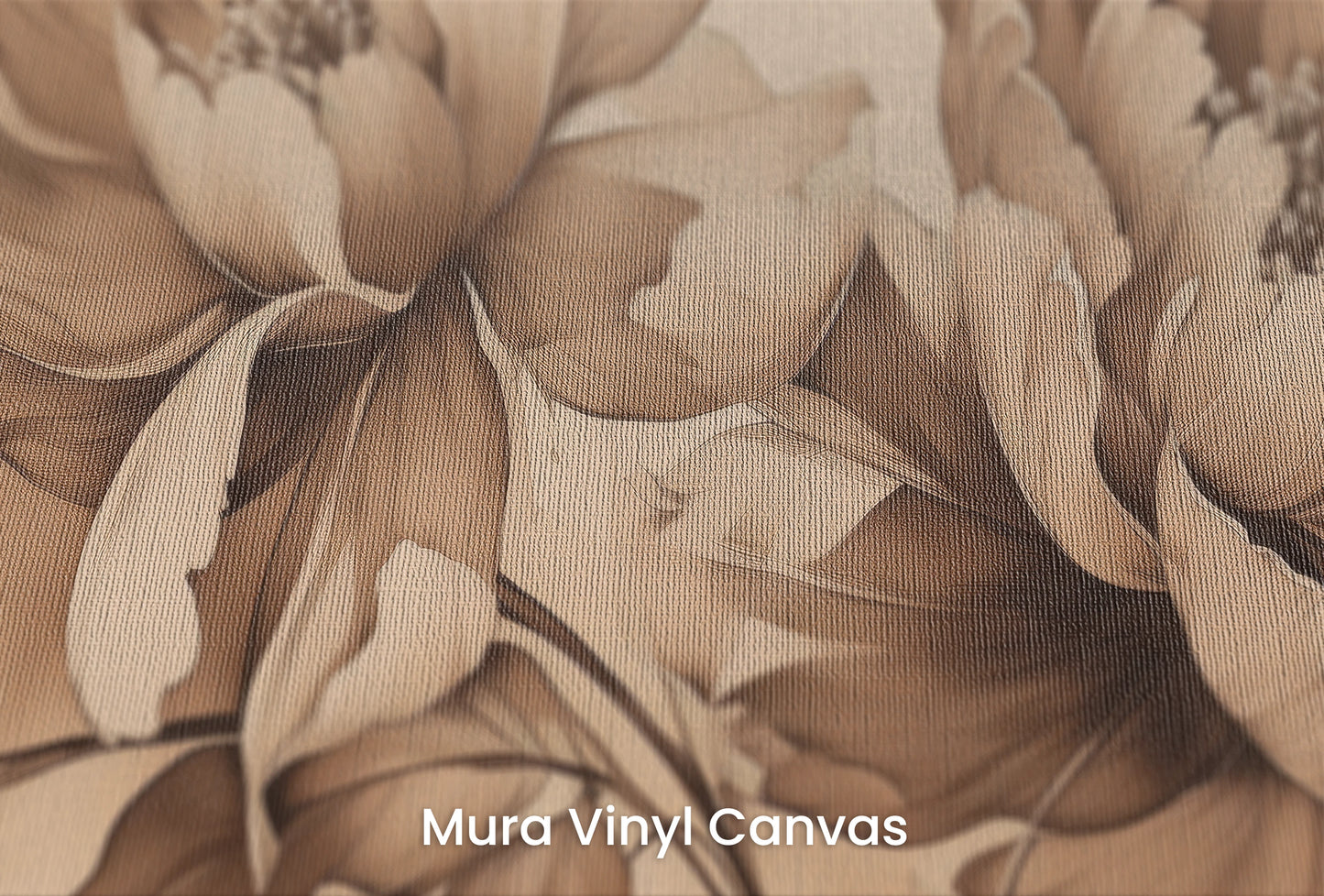 Zbliżenie na artystyczną fototapetę o nazwie Vintage Rose Sketch na podłożu Mura Vinyl Canvas - faktura naturalnego płótna.