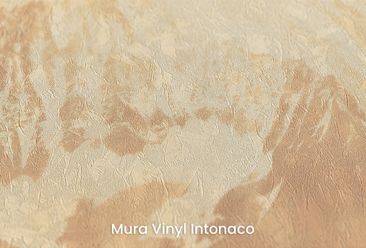 Zbliżenie na artystyczną fototapetę o nazwie Golden Summit na podłożu Mura Vinyl Intonaco - struktura tartego tynku.