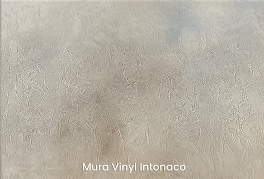 Zbliżenie na artystyczną fototapetę o nazwie ETHEREAL MARBLE SKIES na podłożu Mura Vinyl Intonaco - struktura tartego tynku.