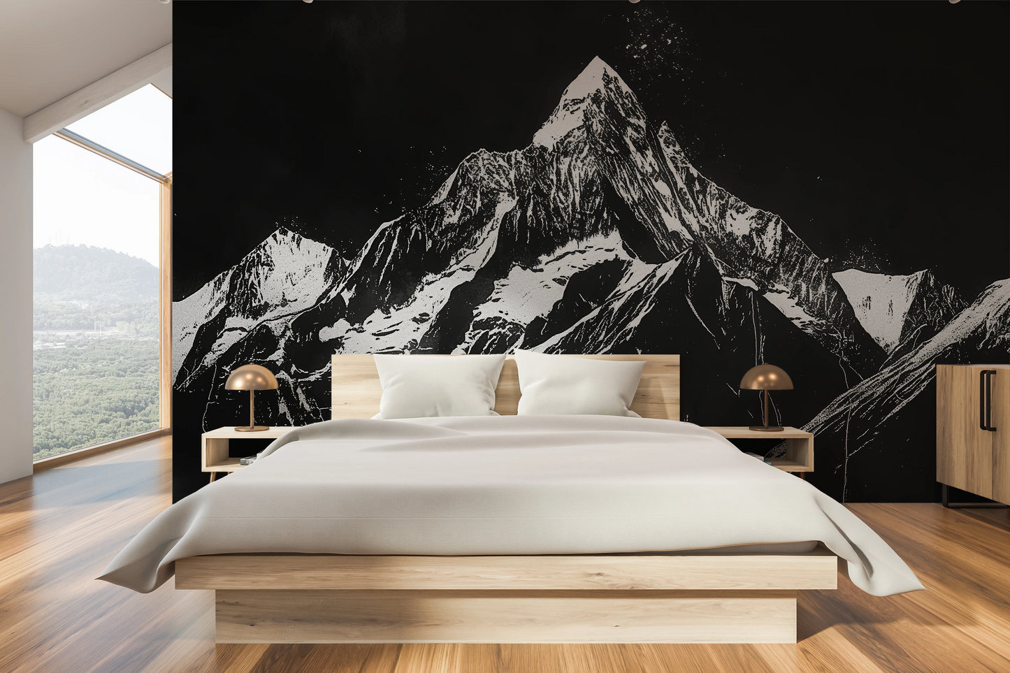 Fototapeta o nazwie Monochrome Mountains użyta w aranzacji wnętrza.