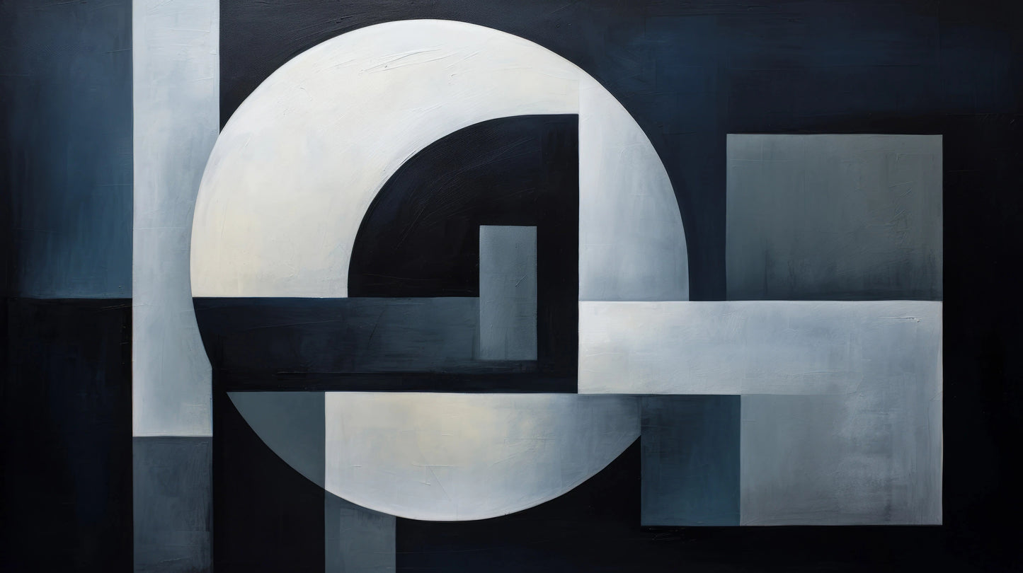 Prezentacja całego wzoru fototapety o nazwie Geometric Interplay