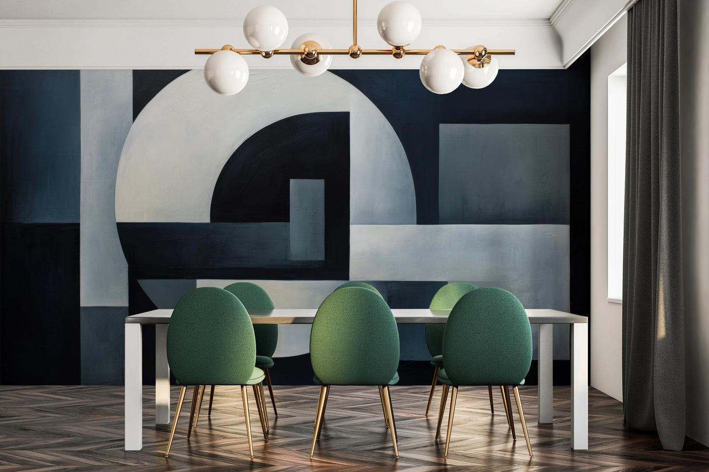 Fototapeta o nazwie Geometric Interplay użyta w aranzacji wnętrza.
