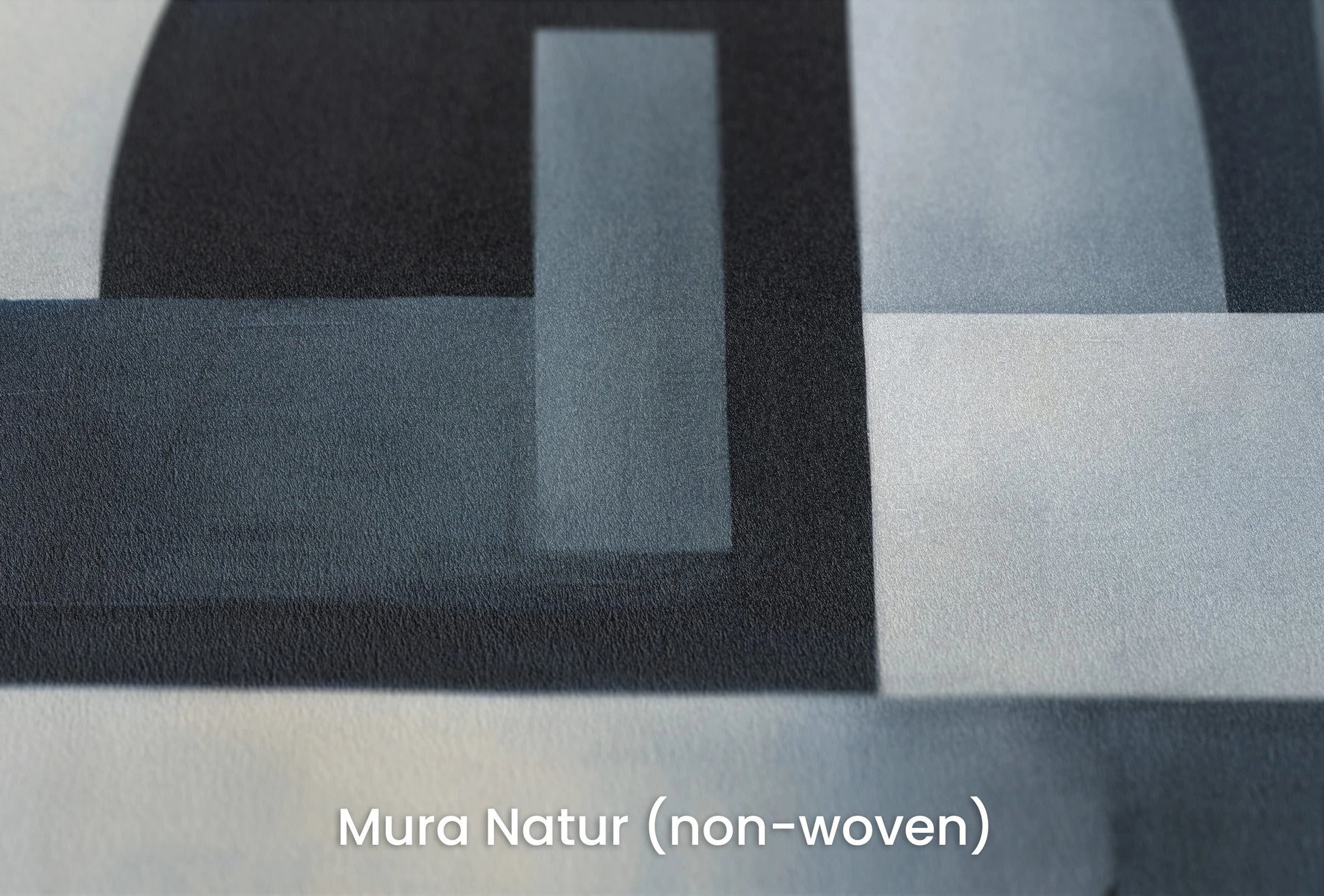 Zbliżenie na artystyczną fototapetę o nazwie Geometric Interplay na podłożu Mura Natur (non-woven) - naturalne i ekologiczne podłoże.