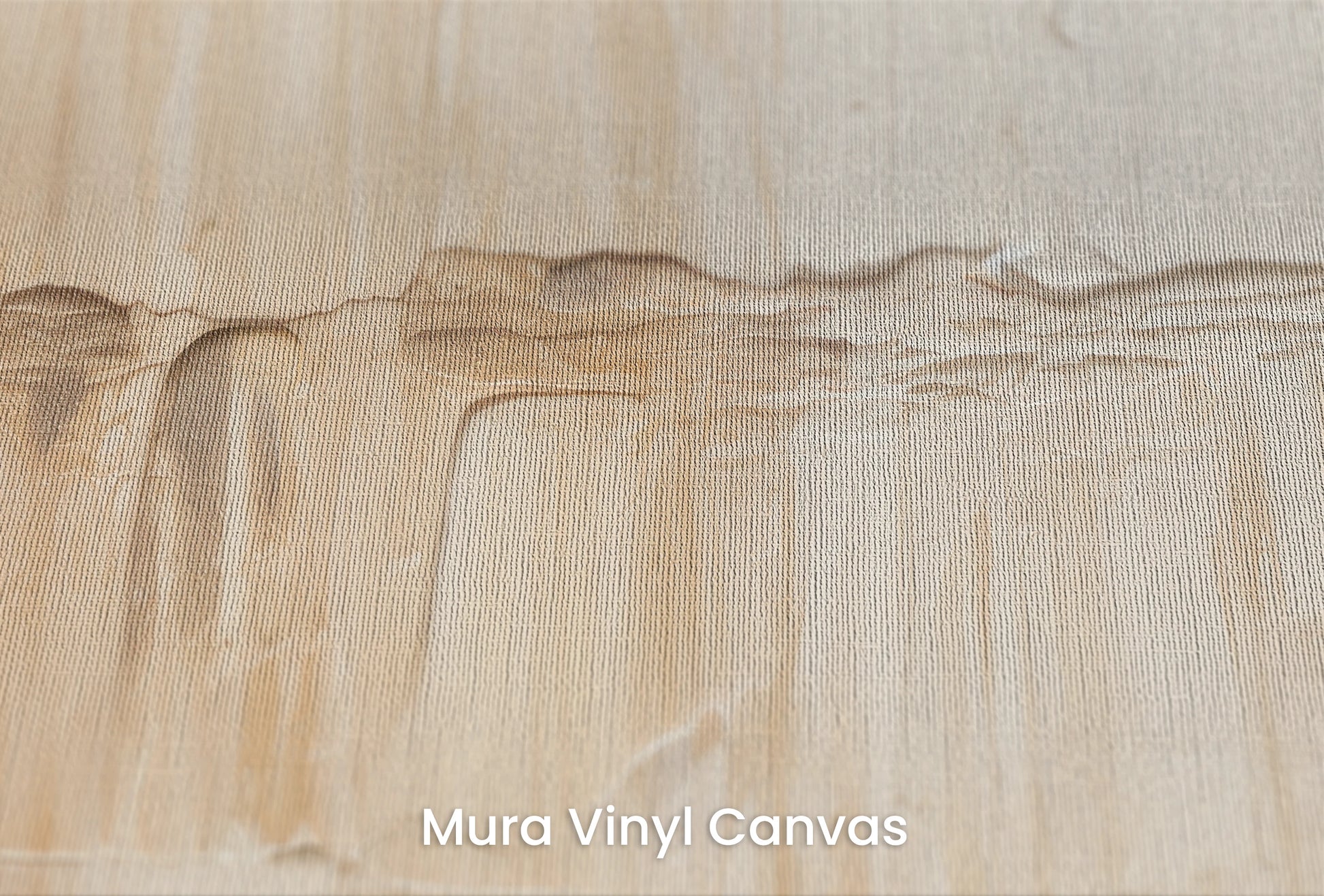 Zbliżenie na artystyczną fototapetę o nazwie Golden Tranquility #2 na podłożu Mura Vinyl Canvas - faktura naturalnego płótna.