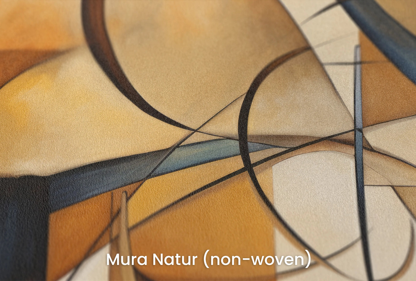 Zbliżenie na artystyczną fototapetę o nazwie Luminous Geometry na podłożu Mura Natur (non-woven) - naturalne i ekologiczne podłoże.