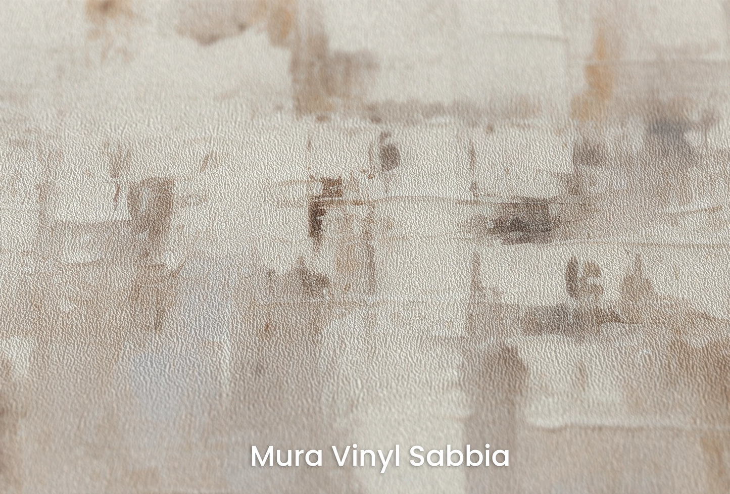 Zbliżenie na artystyczną fototapetę o nazwie Abstract Parchment na podłożu Mura Vinyl Sabbia struktura grubego ziarna piasku.