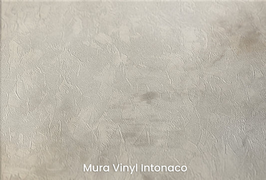 Zbliżenie na artystyczną fototapetę o nazwie WHISPERING CLOUD WALTZ na podłożu Mura Vinyl Intonaco - struktura tartego tynku.