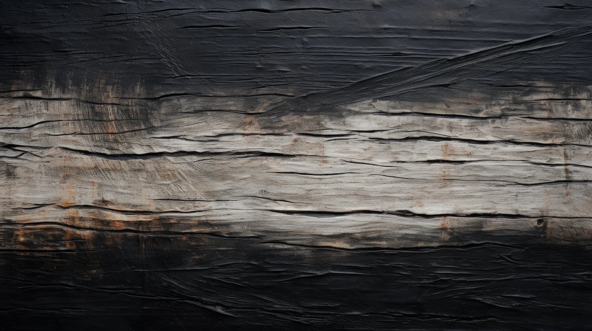 Prezentacja całego wzoru fototapety o nazwie Charred Wood
