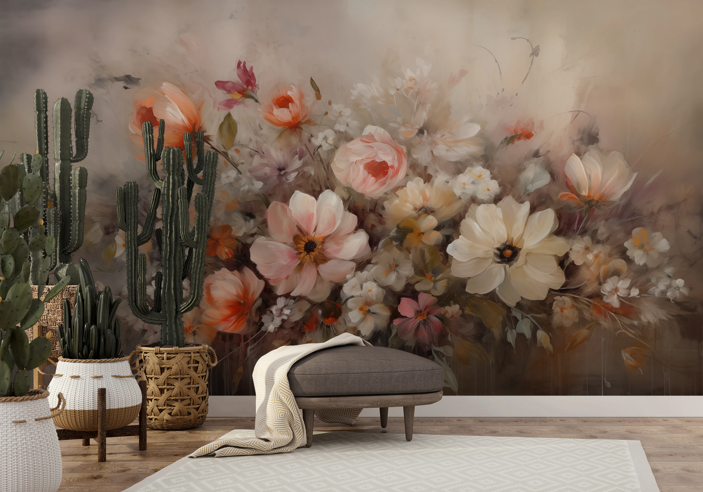 Fototapeta malowana o nazwie Pastel Dream pokazana w aranżacji wnętrza.
